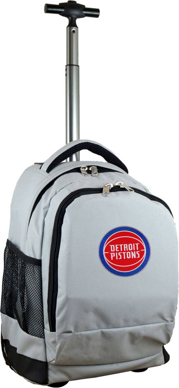 Mojo Detroit Pistons Wheeled Premium Grey Backpack