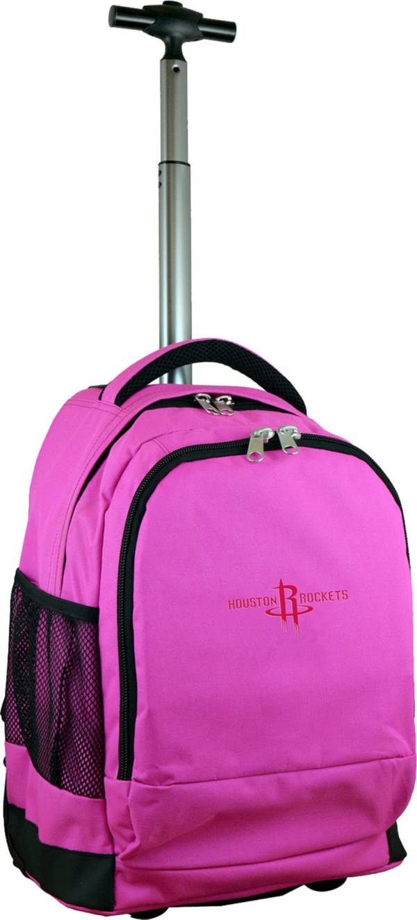 Mojo Houston Rockets Wheeled Premium Pink Backpack