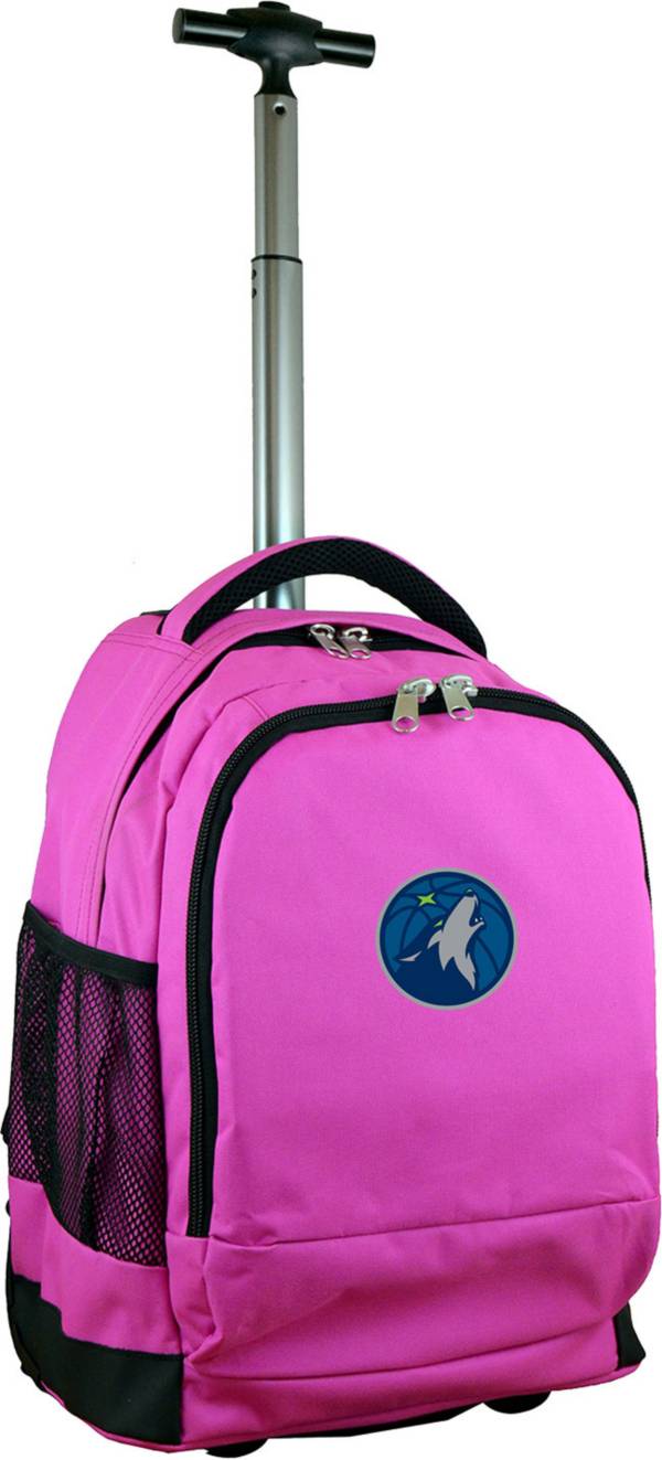 Mojo Minnesota Timberwolves Wheeled Premium Pink Backpack