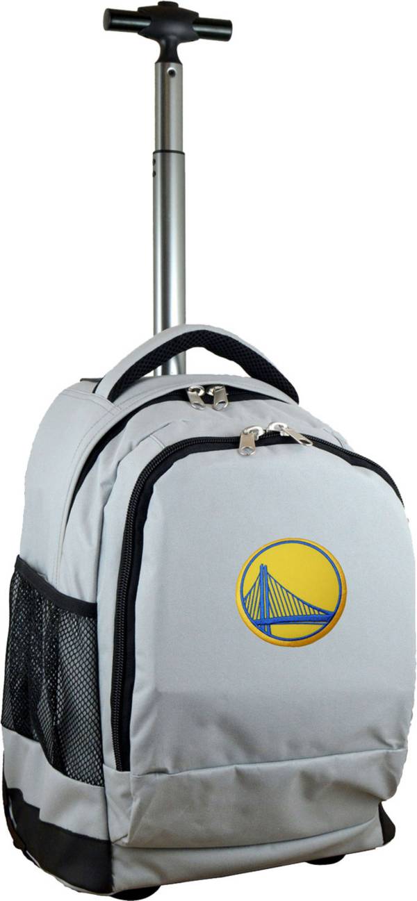 Mojo Golden State Warriors Wheeled Premium Grey Backpack