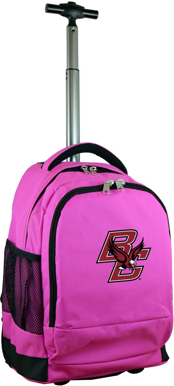 Mojo Boston College Eagles Wheeled Premium Pink Backpack