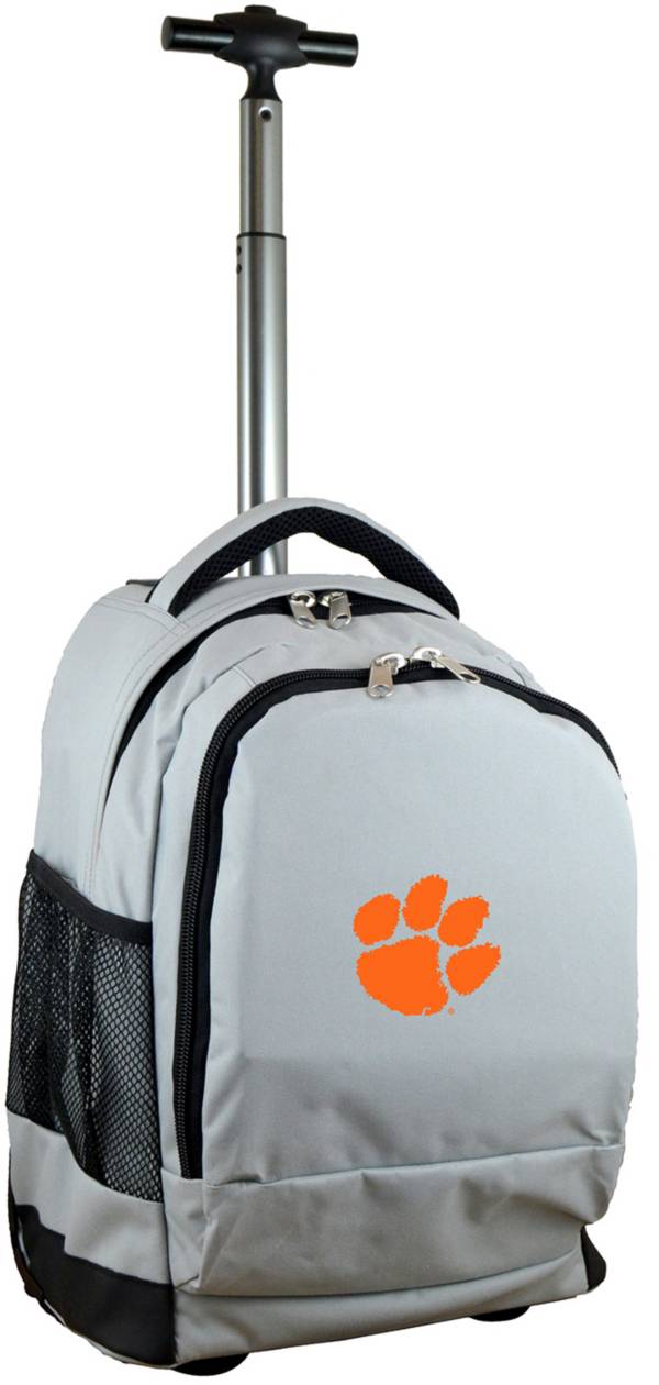 Mojo Clemson Tigers Wheeled Premium Grey Backpack