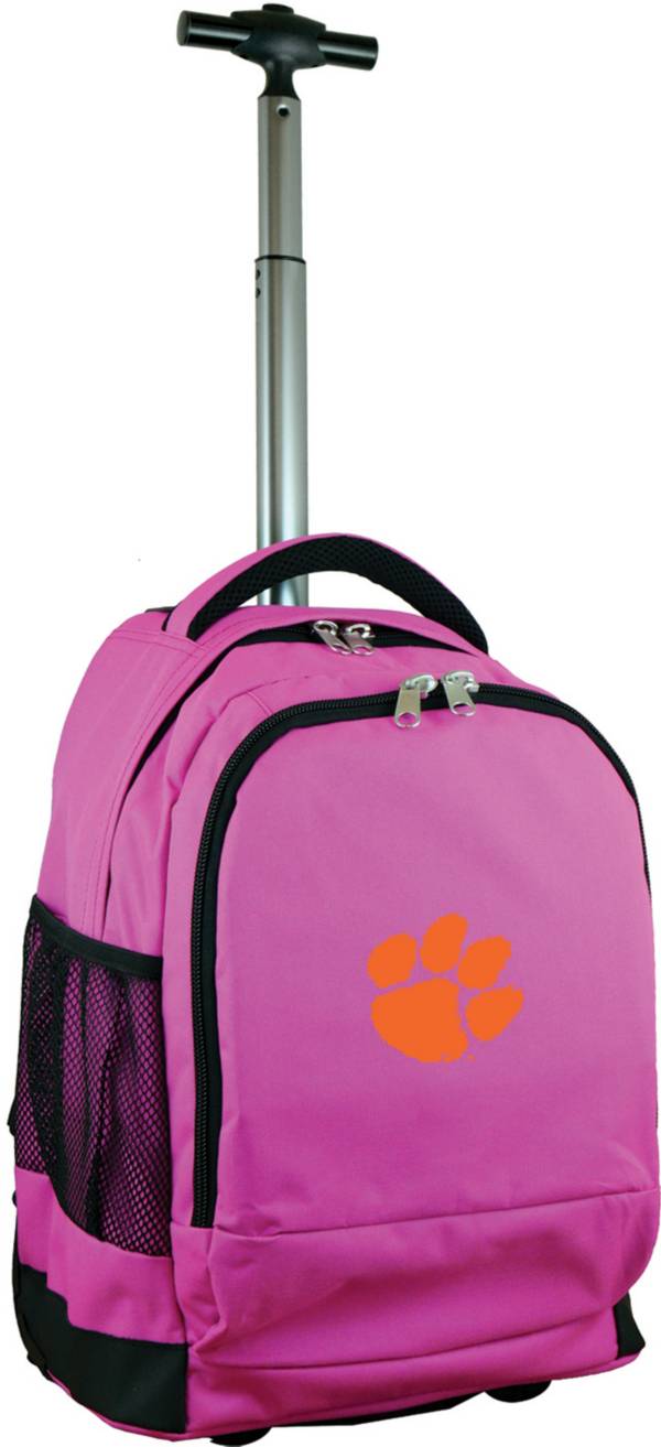 Mojo Clemson Tigers Wheeled Premium Pink Backpack