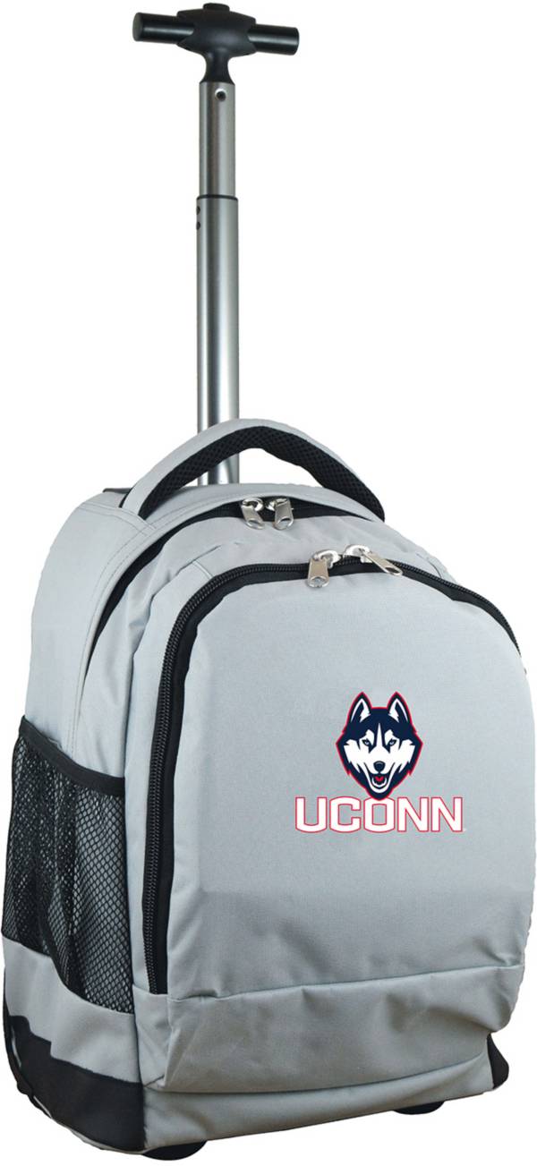 Mojo UConn Huskies Wheeled Premium Grey Backpack