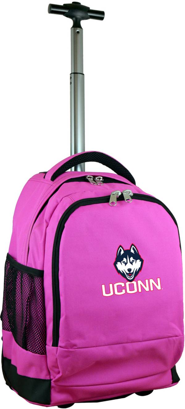 Mojo UConn Huskies Wheeled Premium Pink Backpack