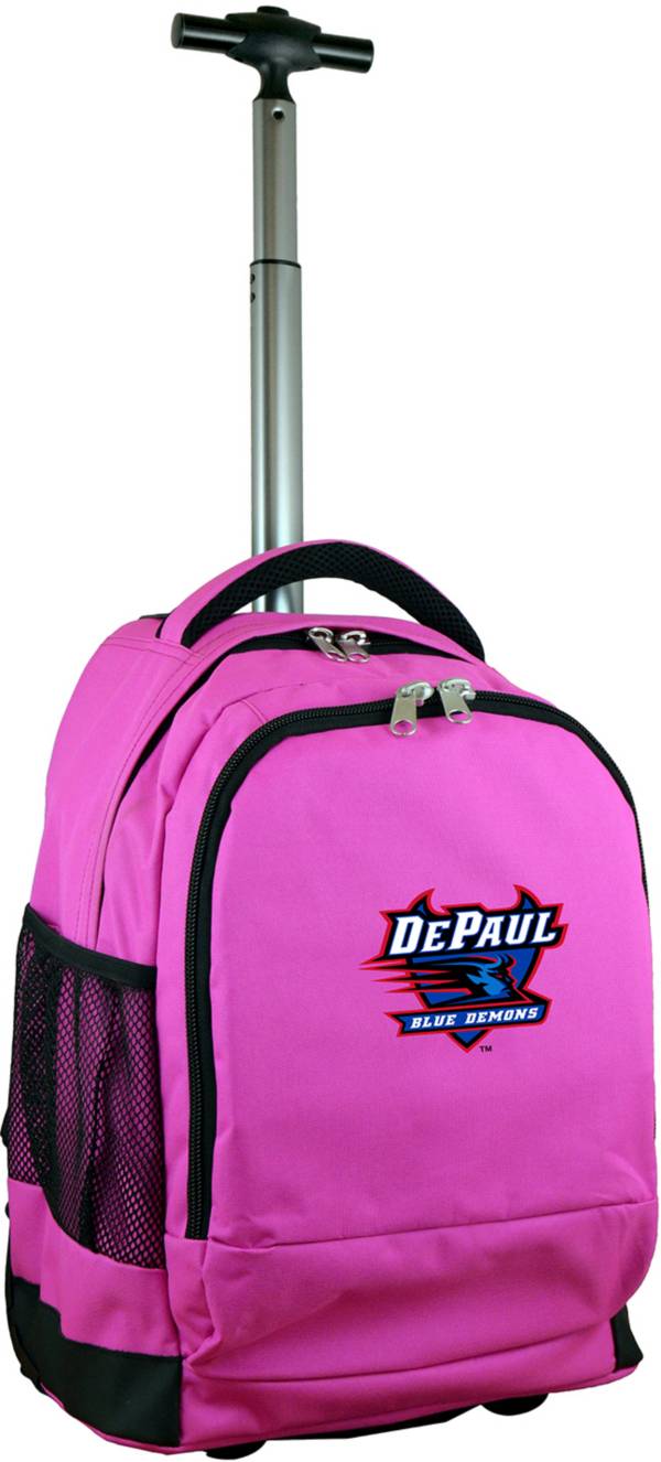 Mojo DePaul Blue Demons Wheeled Premium Pink Backpack