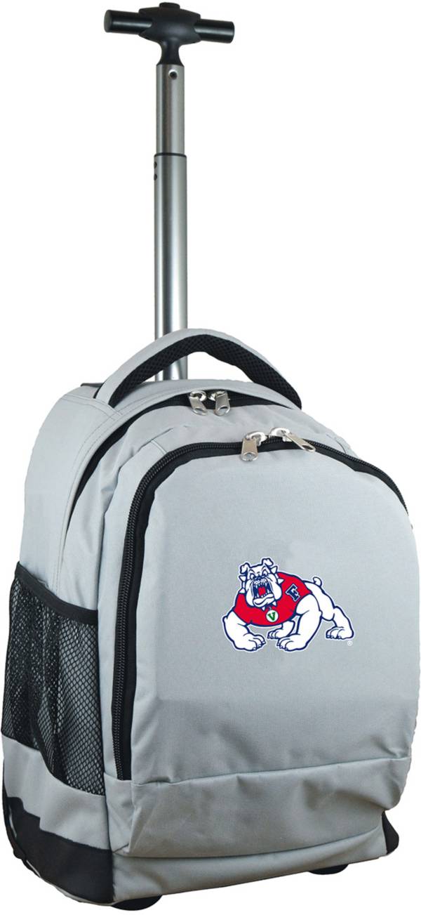 Mojo Fresno State Bulldogs Wheeled Premium Grey Backpack