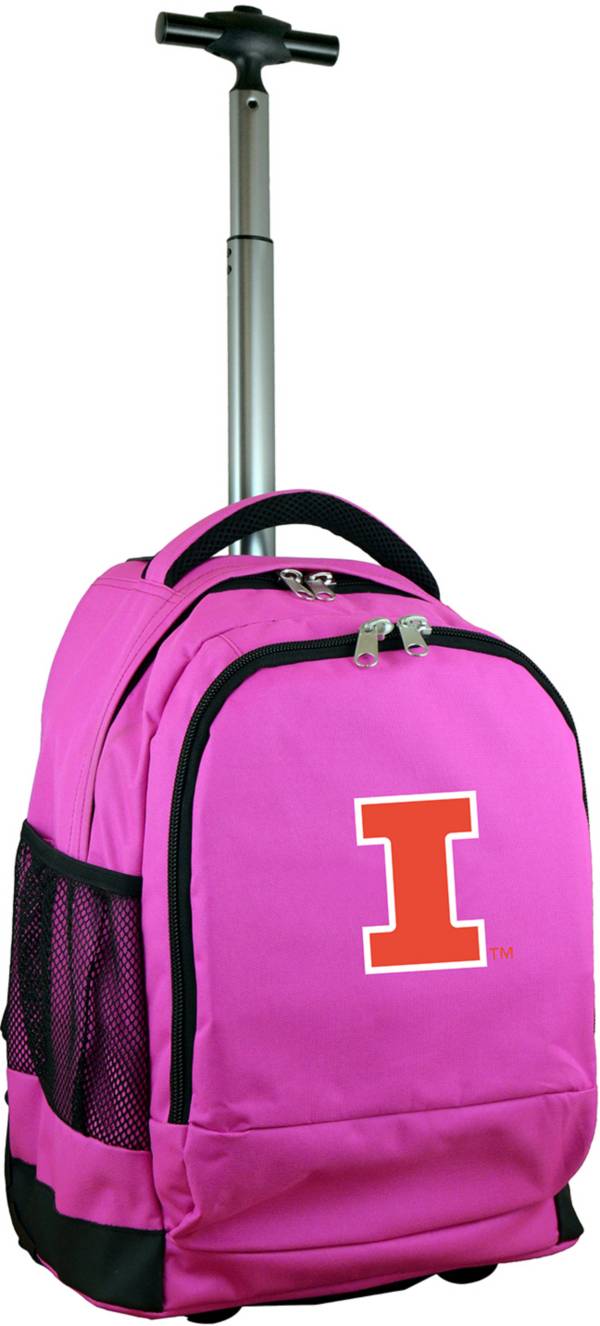 Mojo Illinois Fighting Illini Wheeled Premium Pink Backpack product image