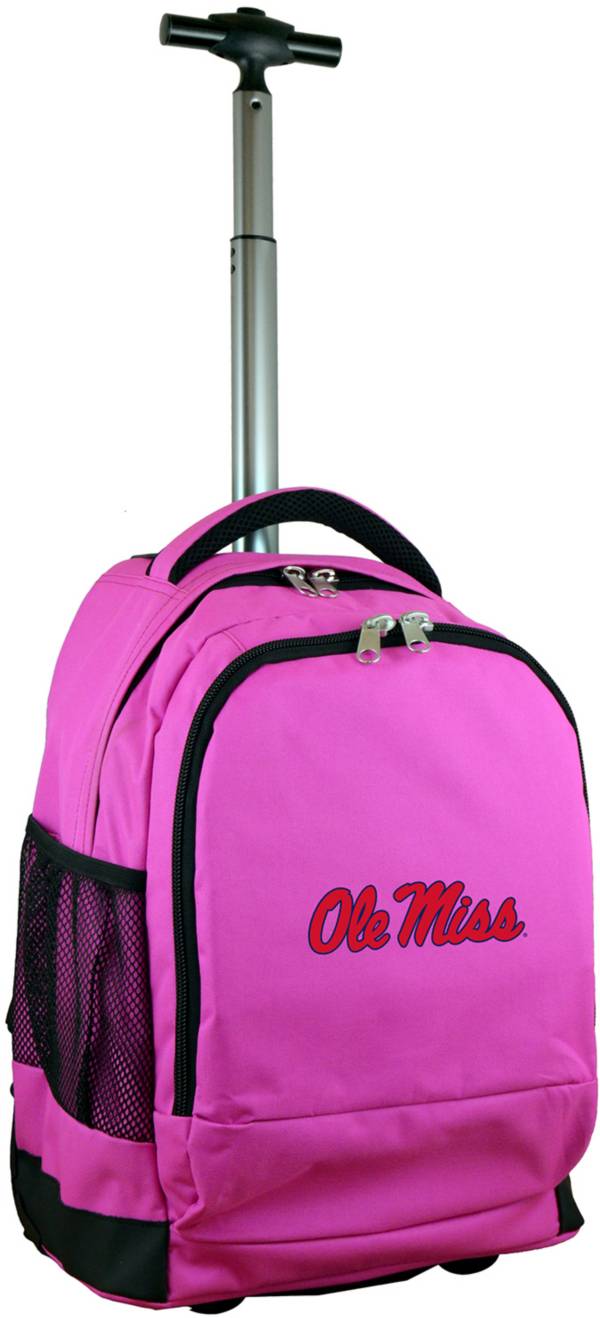 Mojo Ole Miss Rebels Wheeled Premium Pink Backpack