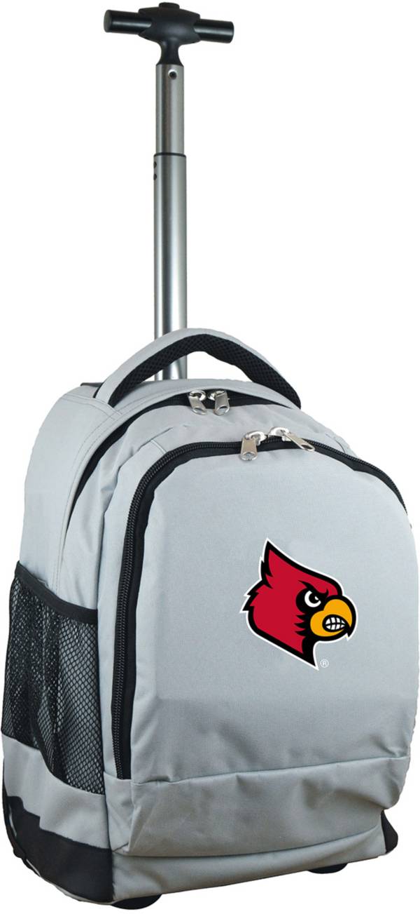 Mojo Louisville Cardinals Wheeled Premium Grey Backpack