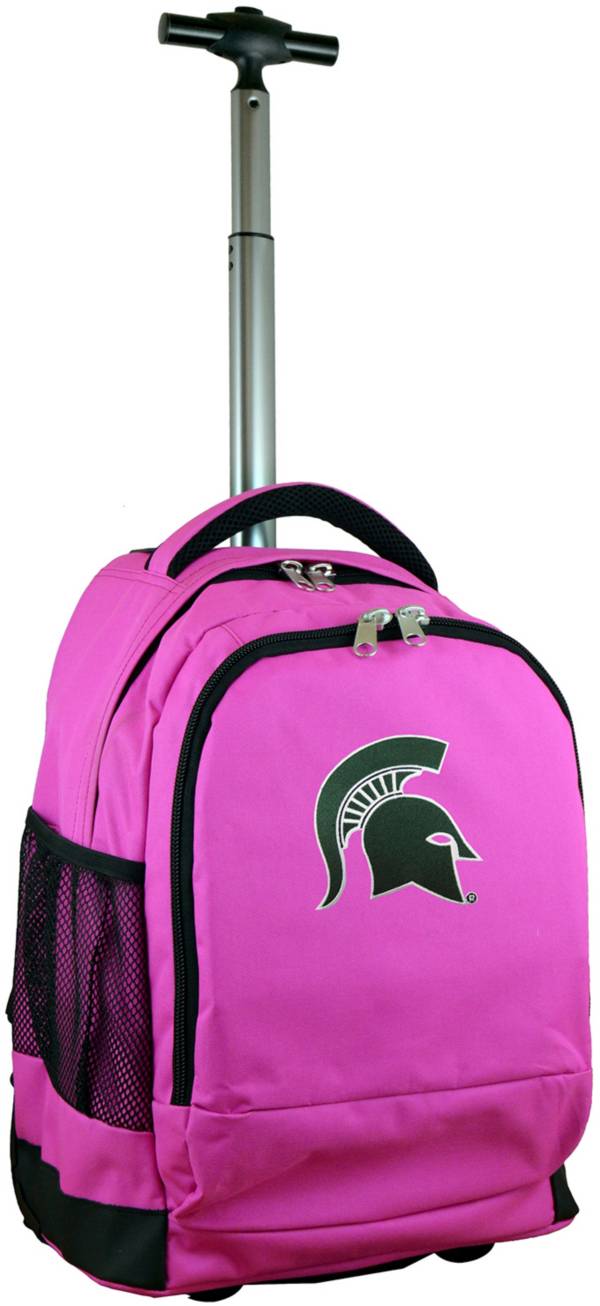 Mojo Michigan State Spartans Wheeled Premium Pink Backpack