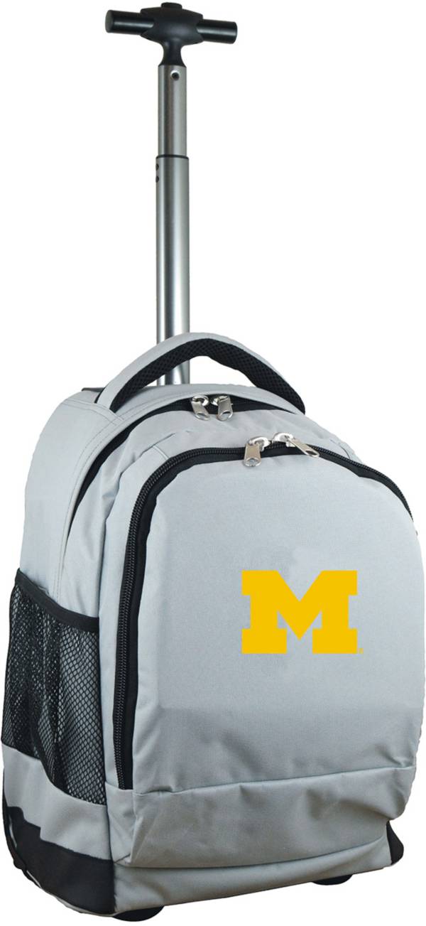 Mojo Michigan Wolverines Wheeled Premium Grey Backpack