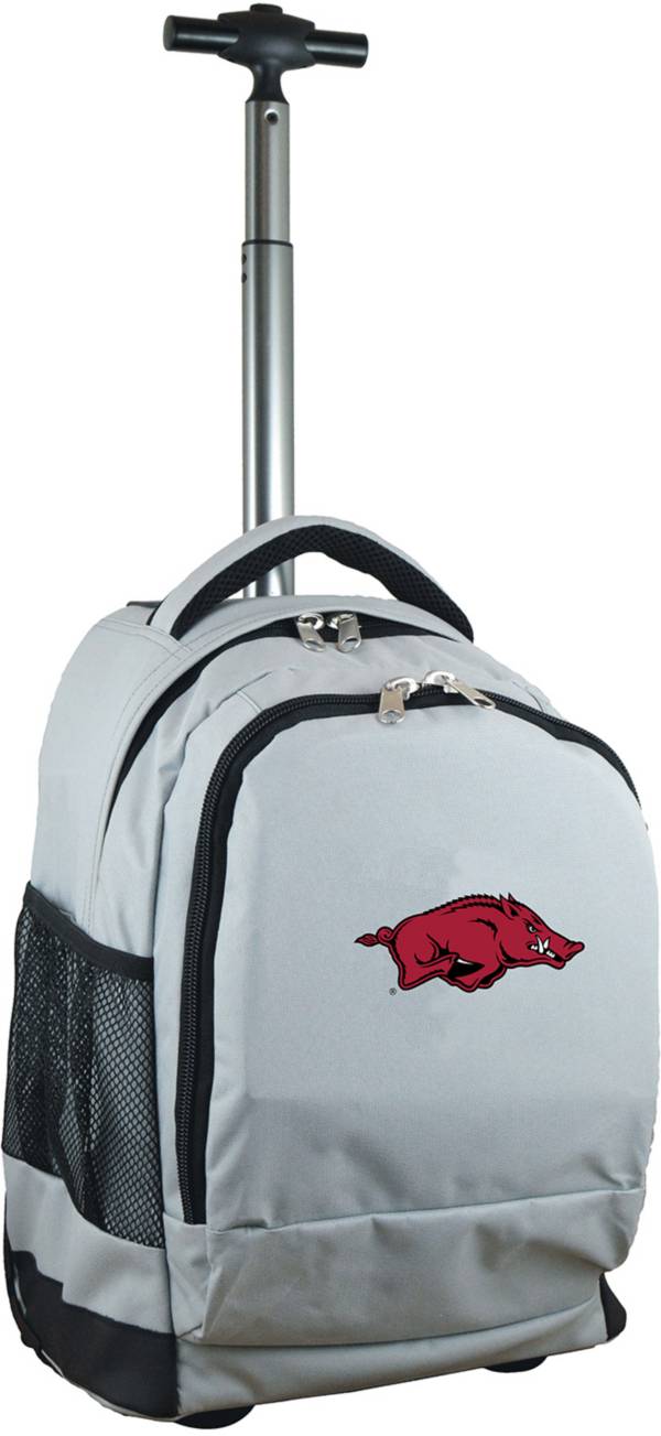 Mojo Arkansas Razorbacks Wheeled Premium Grey Backpack