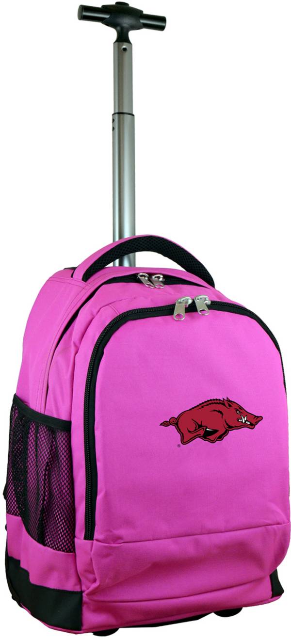 Mojo Arkansas Razorbacks Wheeled Premium Pink Backpack