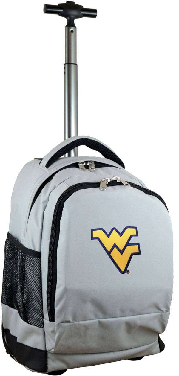 Mojo West Virginia Mountaineers Wheeled Premium Grey Backpack