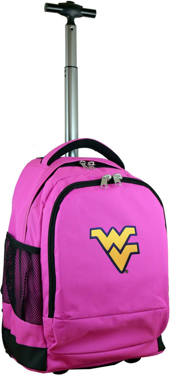 Mojo West Virginia Mountaineers Wheeled Premium Pink Backpack