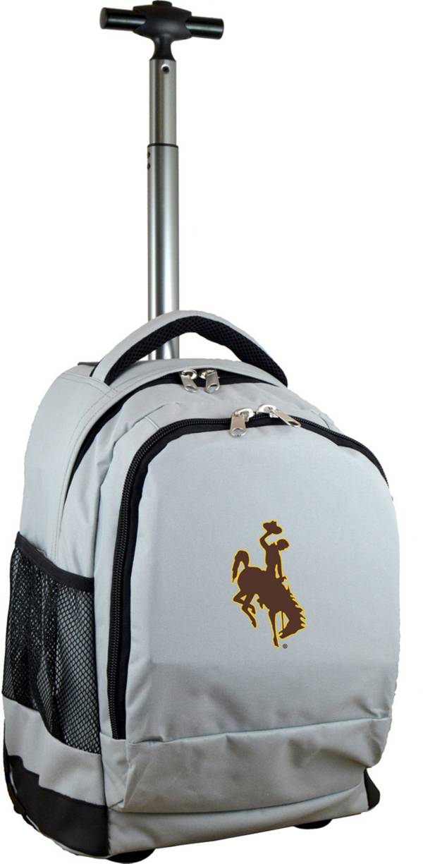 Mojo Wyoming Cowboys Wheeled Premium Grey Backpack