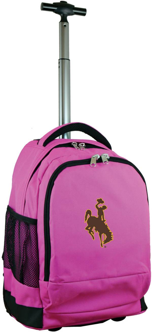 Mojo Wyoming Cowboys Wheeled Premium Pink Backpack