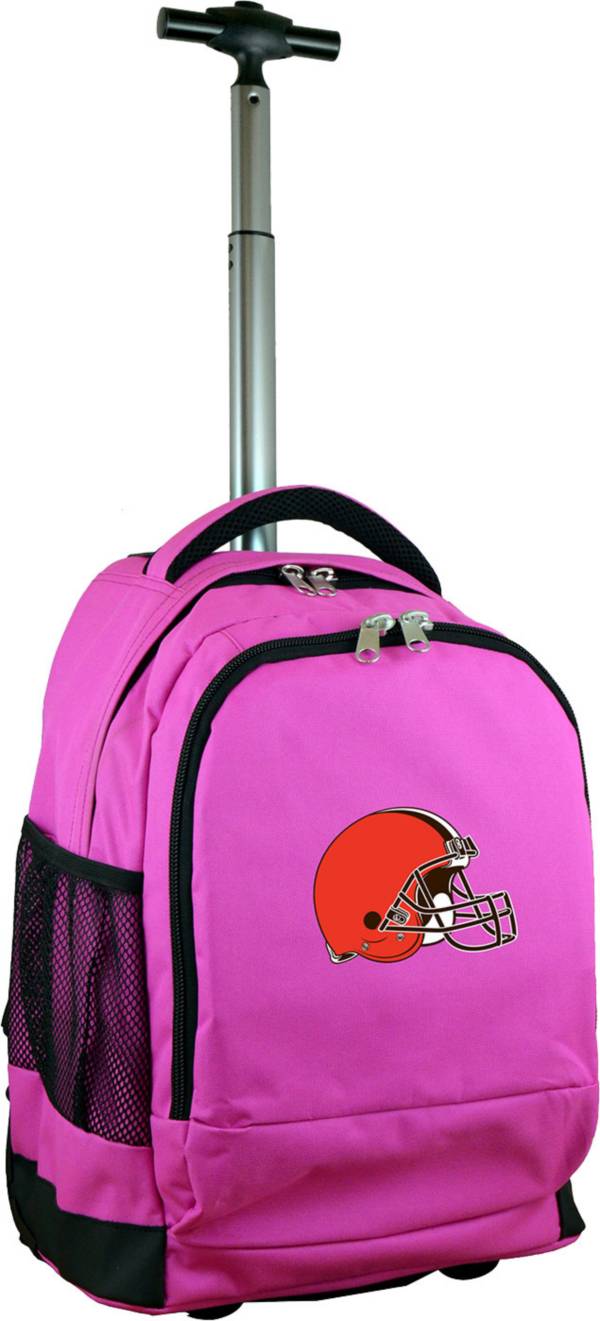 Mojo Cleveland Browns Wheeled Premium Pink Backpack