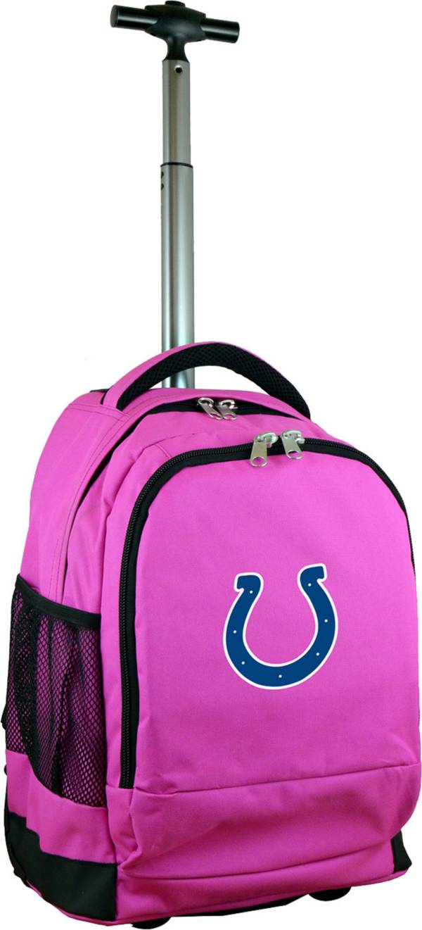 Mojo Indianapolis Colts Wheeled Premium Pink Backpack