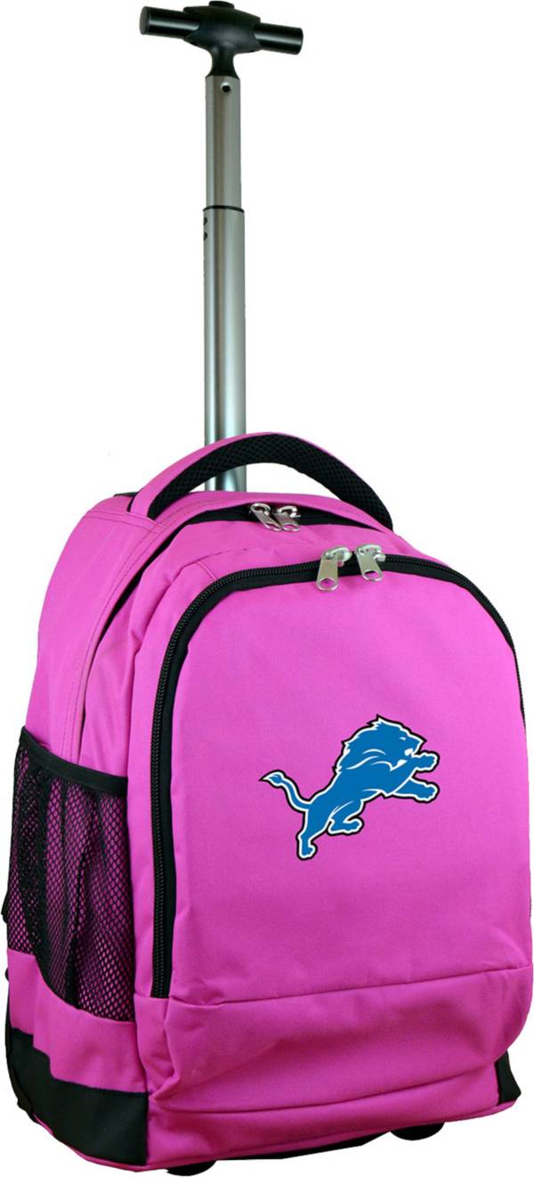 Mojo Detroit Lions Wheeled Premium Pink Backpack