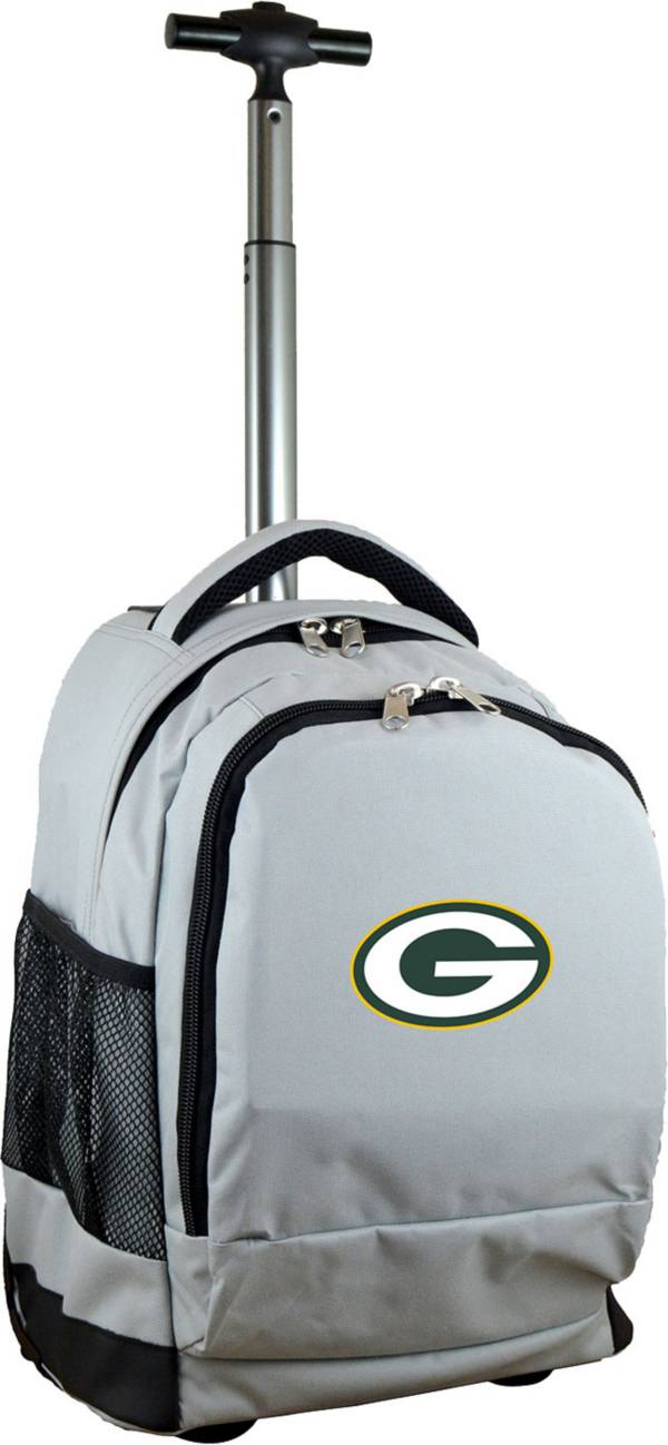 Mojo Green Bay Packers Wheeled Premium Grey Backpack