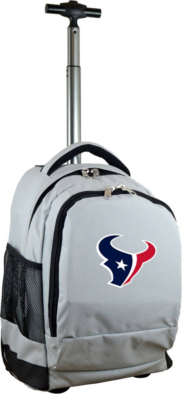 Mojo Houston Texans Wheeled Premium Grey Backpack