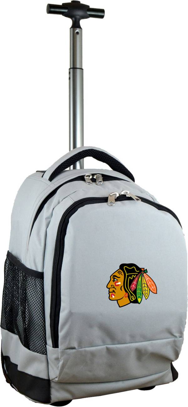 Mojo Chicago Blackhawks Wheeled Premium Grey Backpack