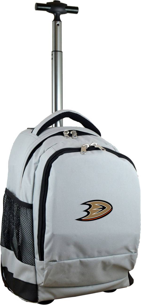 Mojo Anaheim Ducks Wheeled Premium Grey Backpack