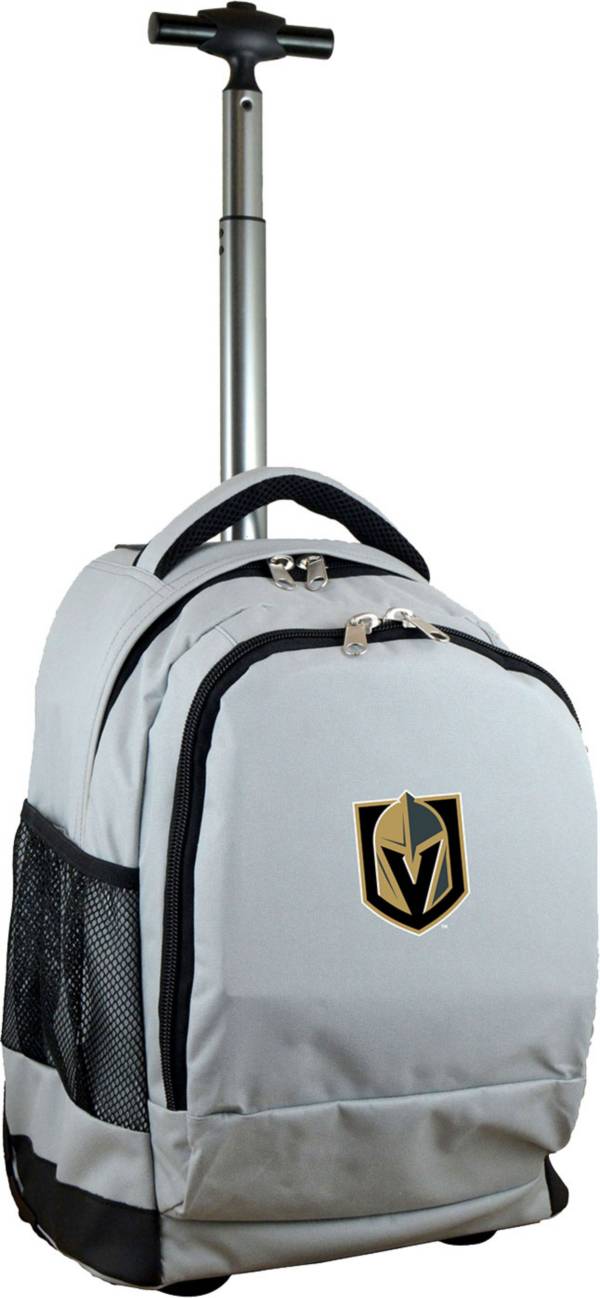 Mojo Vegas Golden Knights Wheeled Premium Grey Backpack