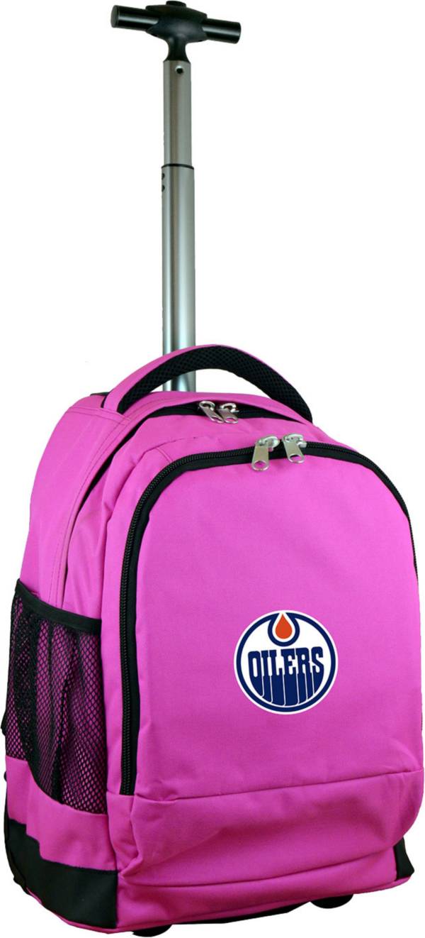 Mojo Edmonton Oilers Wheeled Premium Pink Backpack product image