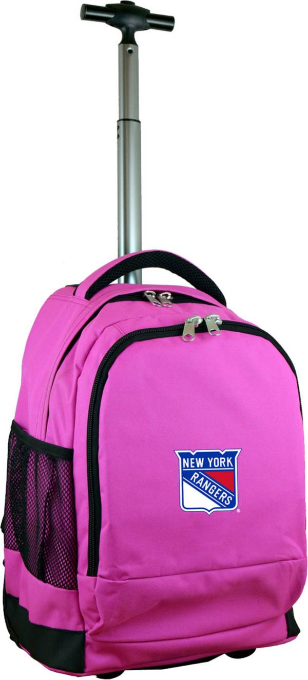 Mojo New York Rangers Wheeled Premium Pink Backpack