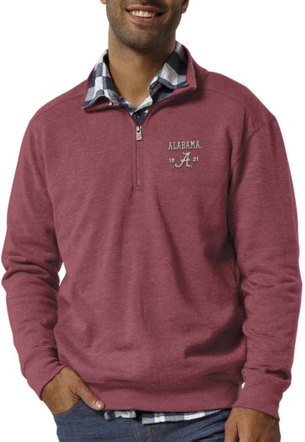 League-Legacy Men's Alabama Crimson Tide Crimson Heritage Quarter-Zip Shirt