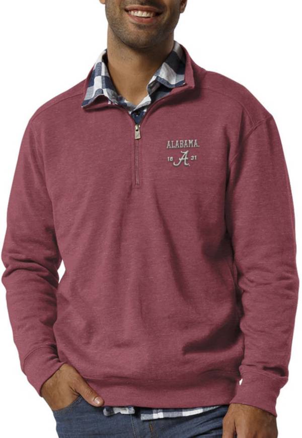 League-Legacy Men's Alabama Crimson Tide Crimson Heritage Quarter-Zip Shirt product image