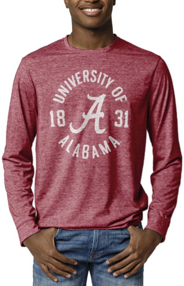 League-Legacy Men's Alabama Crimson Tide Crimson Reclaim Tri-Blend Long Sleeve T-Shirt