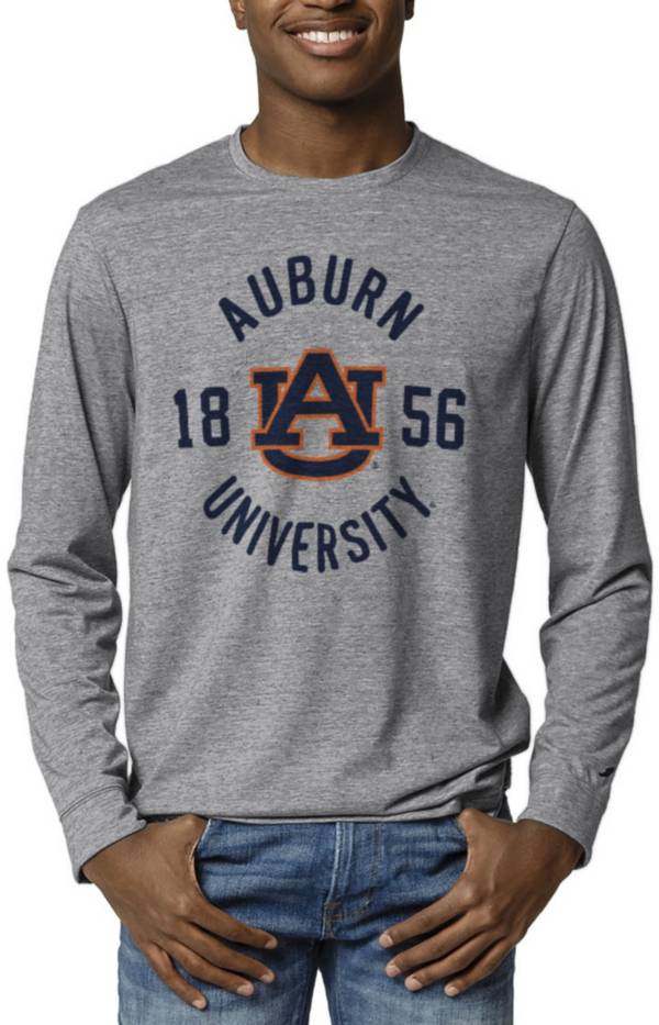 League-Legacy Men's Auburn Tigers Grey Reclaim Tri-Blend Long Sleeve T-Shirt