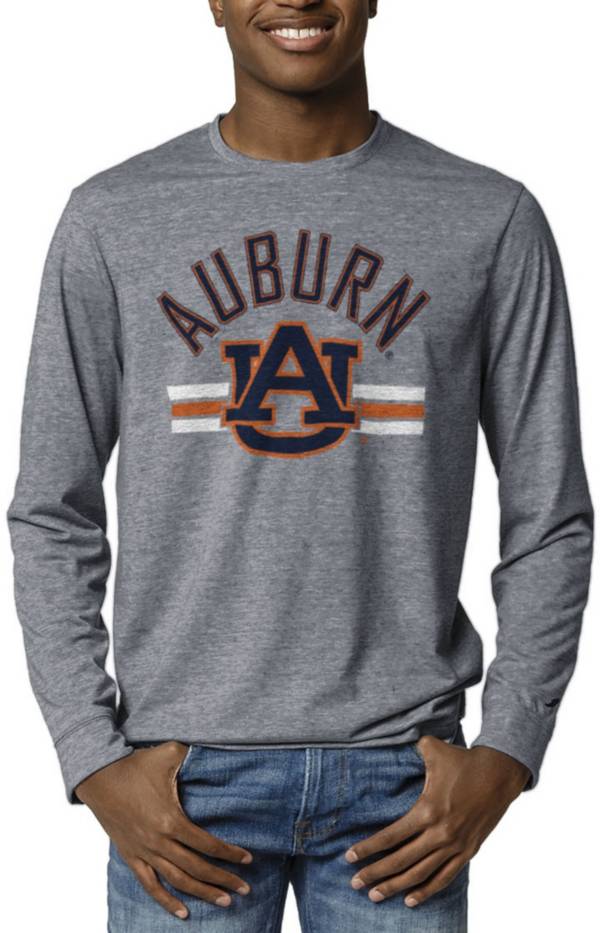 League-Legacy Men's Auburn Tigers Blue Reclaim Tri-Blend Long Sleeve T-Shirt product image