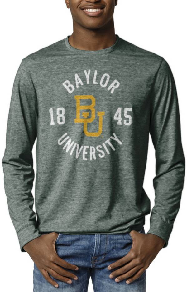League-Legacy Men's Baylor Bears Green Reclaim Tri-Blend Long Sleeve T-Shirt