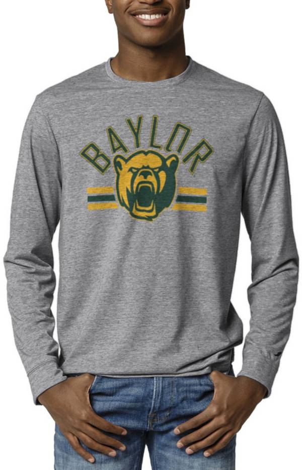 League-Legacy Men's Baylor Bears Grey Reclaim Tri-Blend Long Sleeve T-Shirt