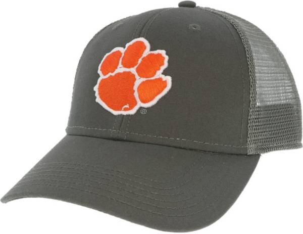 League-Legacy Men's Clemson Tigers Grey Lo-Pro Adjustable Trucker Hat