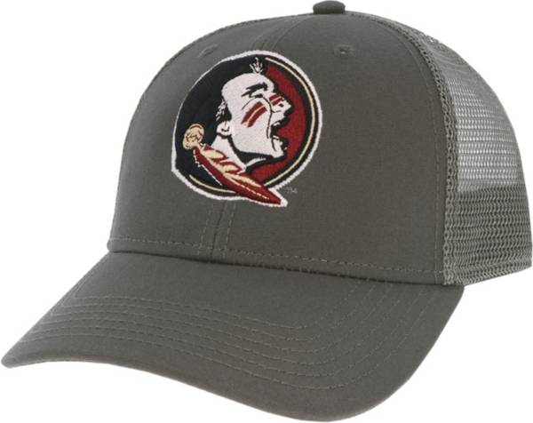 League-Legacy Men's Florida State Seminoles Grey Lo-Pro Adjustable Trucker Hat