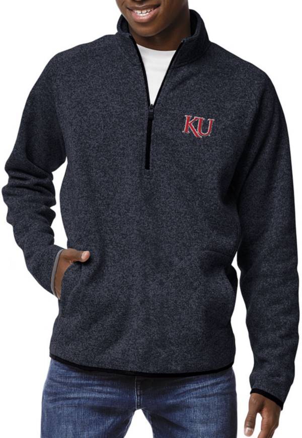 League-Legacy Men's Kansas Jayhawks Blue Saranac Quarter-Zip Shirt