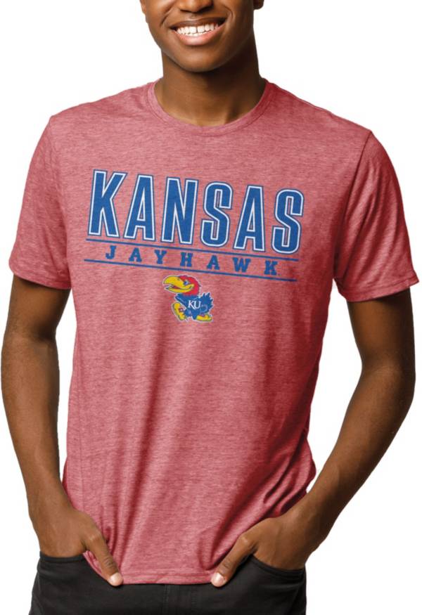League-Legacy Men's Kansas Jayhawks Crimson Reclaim Tri-Blend T-Shirt