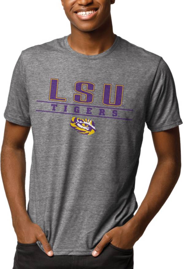 League-Legacy Men's LSU Tigers Grey Reclaim Tri-Blend T-Shirt product image