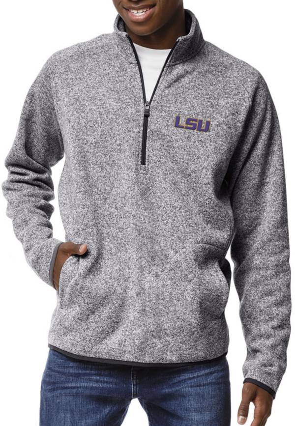 League-Legacy Men's LSU Tigers Grey Saranac Quarter-Zip Shirt