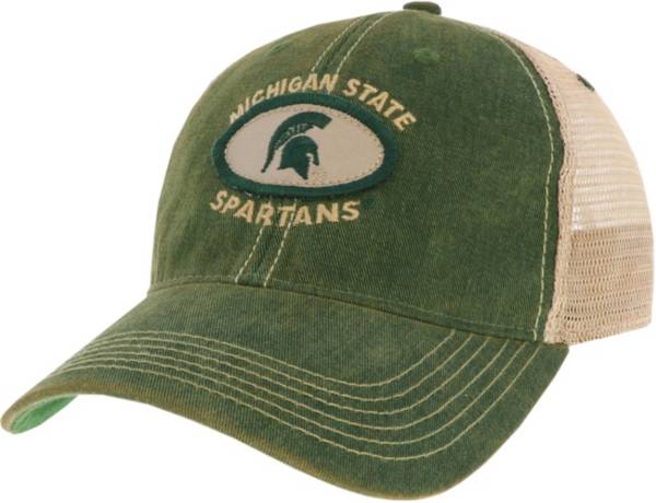 League-Legacy Men's Michigan State Spartans Green Old Favorite Adjustable Trucker Hat