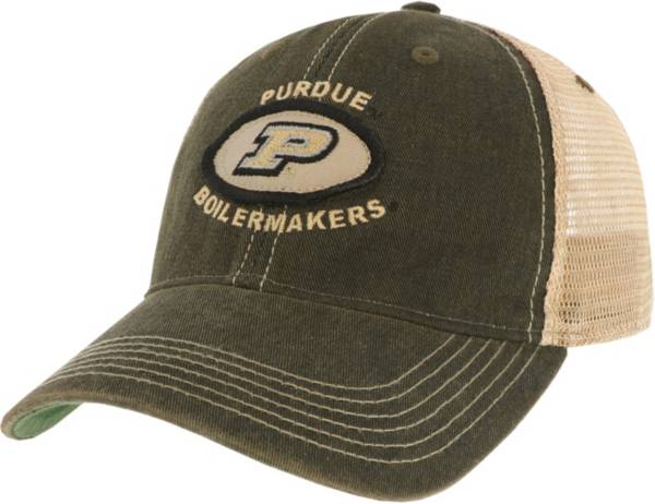 League-Legacy Men's Purdue Boilermakers Old Favorite Adjustable Trucker Black Hat