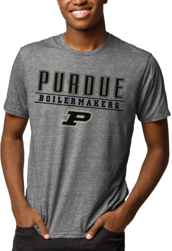 League-Legacy Men's Purdue Boilermakers Grey Reclaim Tri-Blend T-Shirt