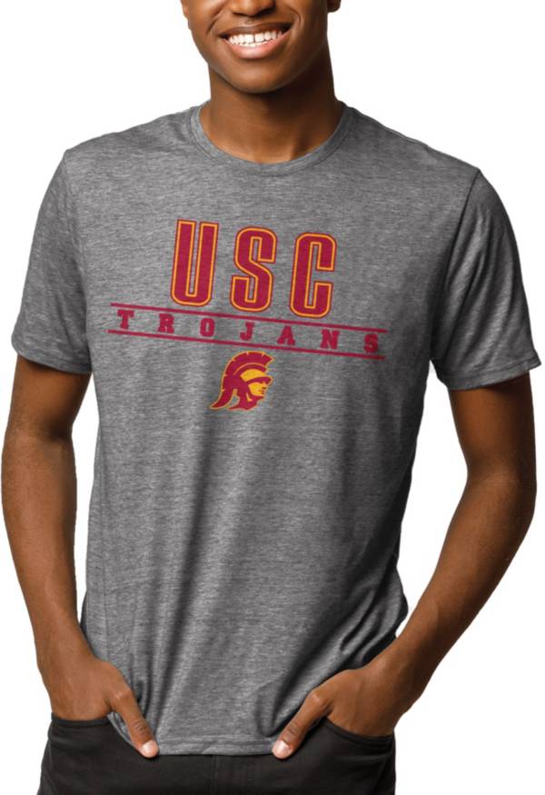 League-Legacy Men's USC Trojans Grey Reclaim Tri-Blend T-Shirt