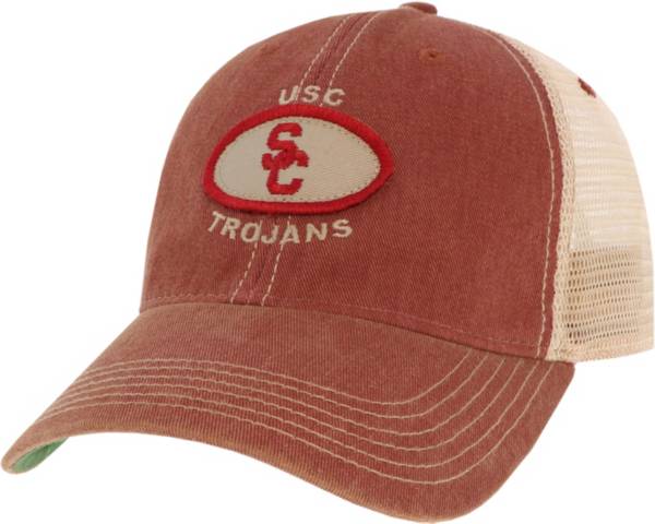 League-Legacy Men's USC Trojans Cardinal Old Favorite Adjustable Trucker Hat
